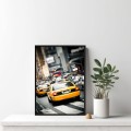DEKORACYJNY PLAKAT DO SYPIALNI TAXI