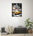 DEKORACYJNY PLAKAT DO SYPIALNI TAXI