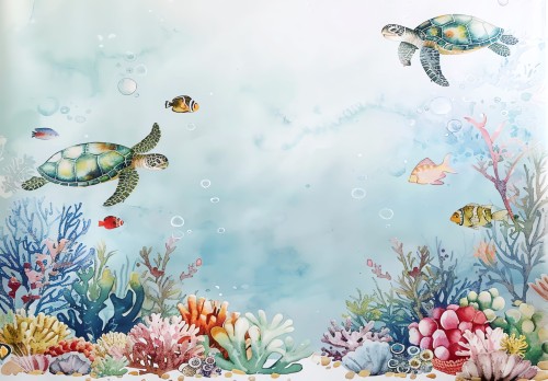 Fototapeta dla dzieci do pokoju ŻÓŁWIE