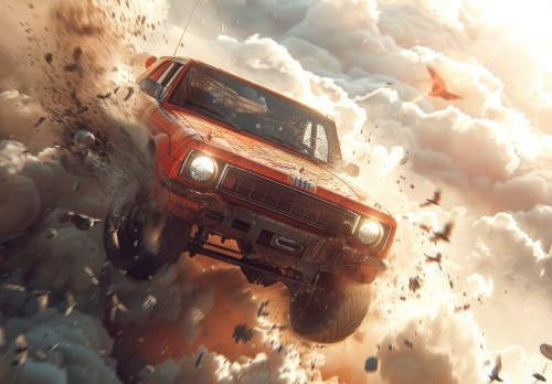 Fototapeta dla dzieci do pokoju AUTO W POWIETRZU