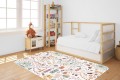 DYWANIK WINYLOWY MATA ANTYALERGICZNA dla dzieci pastelowe miasteczko