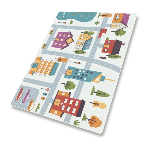 DYWANIK WINYLOWY MATA ANTYALERGICZNA dla dzieci droga miasto domy