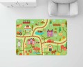 DYWANIK WINYLOWY MATA ANTYALERGICZNA dla dzieci droga farma zwierzęta