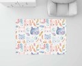 DYWANIK WINYLOWY MATA ANTYALERGICZNA dla dziewczynki pastelowe koty