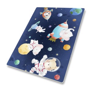 DYWANIK WINYLOWY MATA ANTYALERGICZNA dla dzieci kosmos zwierzęta