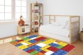 DYWANIK WINYLOWY MATA ANTYALERGICZNA dla dzieci klocki kolorowe