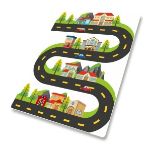 DYWANIK WINYLOWY MATA ANTYALERGICZNA dla dzieci droga domy samochody