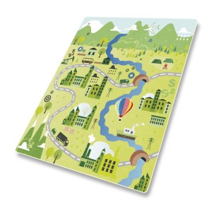 DYWANIK WINYLOWY MATA ANTYALERGICZNA dla dzieci miasteczko scieżka góry