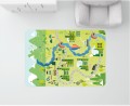 DYWANIK WINYLOWY MATA ANTYALERGICZNA dla dzieci miasteczko scieżka góry