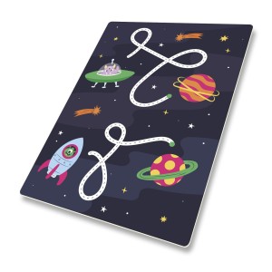 DYWANIK WINYLOWY MATA PODŁOGOWA dla dzieci kosmos gwiazdy kosmici