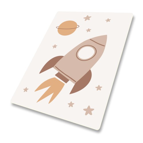 DYWANIK WINYLOWY MATA ANTYALERGICZNA dla dzieci kosmos statek kosmiczny