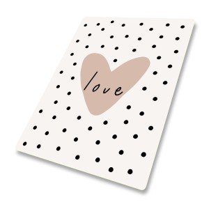 DYWANIK WINYLOWY MATA PODŁOGOWA dla dziewczynki serce kropki