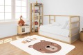 DYWANIK WINYLOWY MATA PODŁOGOWA dla dzieci niedźwiedź brązowy