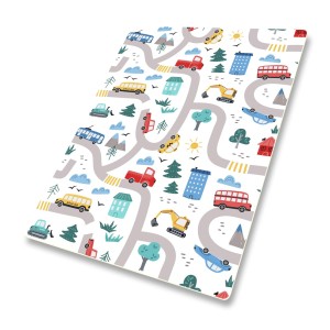 DYWANIK WINYLOWY MATA ANTYALERGICZNA dla dzieci droga miasto samochody