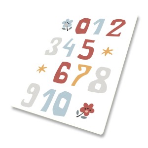 DYWANIK WINYLOWY MATA ANTYALERGICZNA dla dzieci liczby gwiazdki kwiatki