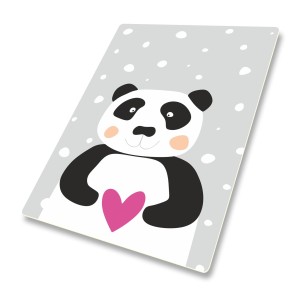 DYWANIK WINYLOWY MATA ANTYALERGICZNA dla dziewczynki panda serce