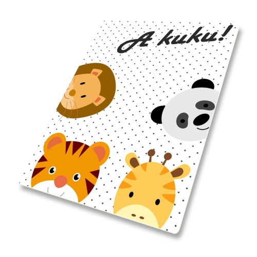 DYWANIK WINYLOWY MATA ANTYALERGICZNA dla dzieci pandla lew tygrys żyrafa