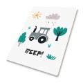 DYWANIK WINYLOWY MATA ANTYALERGICZNA dla dzieci traktor wieś drzewa
