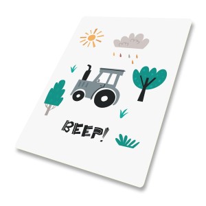 DYWANIK WINYLOWY MATA ANTYALERGICZNA dla dzieci traktor wieś drzewa