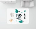 DYWANIK WINYLOWY MATA ANTYALERGICZNA dla dzieci traktor wieś drzewa