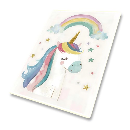 DYWANIK WINYLOWY MATA ANTYALERGICZNA dla dziewczynek jednorożec tęcza