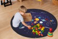 MATA WINYLOWA OKRĄGŁA dla dzieci do zabawy układ słoneczny