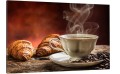 OBRAZ FILIŻANKA KAWA do kuchni kawiarni CROISSANTY COFFE