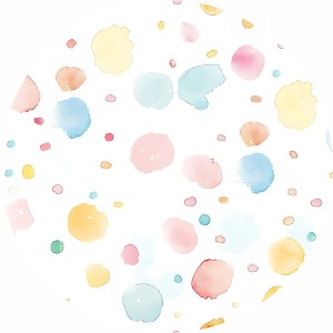 MATA WINYLOWA OKRĄGŁA dla dzieci do zabawy pastelowe kształty