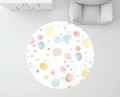 MATA WINYLOWA OKRĄGŁA dla dzieci do zabawy pastelowe kształty