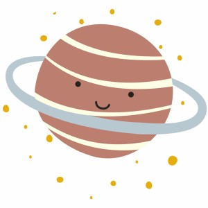 MATA WINYLOWA OKRĄGŁA dla dzieci do zabawy planeta Jowisz