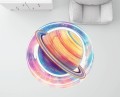 MATA WINYLOWA OKRĄGŁA dla dzieci do zabawy saturn kolorowy