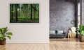 OBRAZ ZIELONY LAS DRZEWA MECH na płótnie CANVAS do salonu 