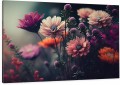 Obraz KWIATY NA CIEMNYM TLE na płótnie do salonu sypialni