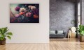 Obraz KWIATY NA CIEMNYM TLE na płótnie do salonu sypialni