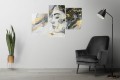 TRYPTYK ZŁOTY PORTRET KOBIETY OBRAZ NA ŚCIANĘ CANVAS DO SYPIALNI 