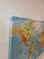 Obraz MAPA ŚWIATA Po Polsku na Ścianę OBRAZ CANVAS NA PŁÓNIE