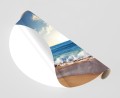 Fototapeta samoprzylepna okrągła naklejka ścienna morze plaża piasek