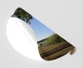 Fototapeta samoprzylepna okrągła naklejka ścienna jezioro pomost natura