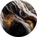 Fototapeta samoprzylepna okrągła naklejka ścienna czarny marmur marble