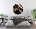 Fototapeta samoprzylepna okrągła naklejka ścienna czarny marmur marble