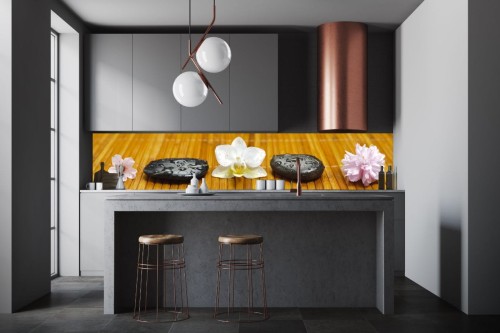 FOTOTAPETA DO KUCHNI ZMYWALNA spa orientalny kwiaty zen