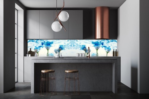 FOTOTAPETA DO KUCHNI ZMYWALNA róże kwiaty abstrakcja