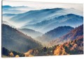 OBRAZ NA PŁÓTNIE JESIENNY KRAJOBRAZ GÓRSKI MGŁA NATURA do domu 