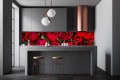 FOTOTAPETA DO KUCHNI ZMYWALNA róże red rose róża czerwony