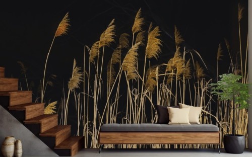 Fototapeta do salonu sypialni ZŁOTE KŁOSY NATURE