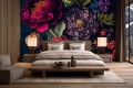 Fototapeta FLOWERS ścienna do salonu sypialni CIEMNE KWIATY 