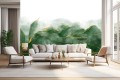 Fototapeta LIŚCIE ABSTRAKCJA do salonu sypialni VERDE