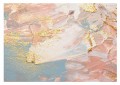 Fototapeta nowoczesna PASTELOWY MALUNEK NA BETONIE