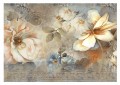 Fototapeta na ścianę KWIATY POSTARZANA ŚCIANA KWIATOWY MURAL VETUS