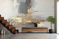 Fototapeta MODERN ścienna dekoracja do salonu sypialni POZŁACANY BETON 